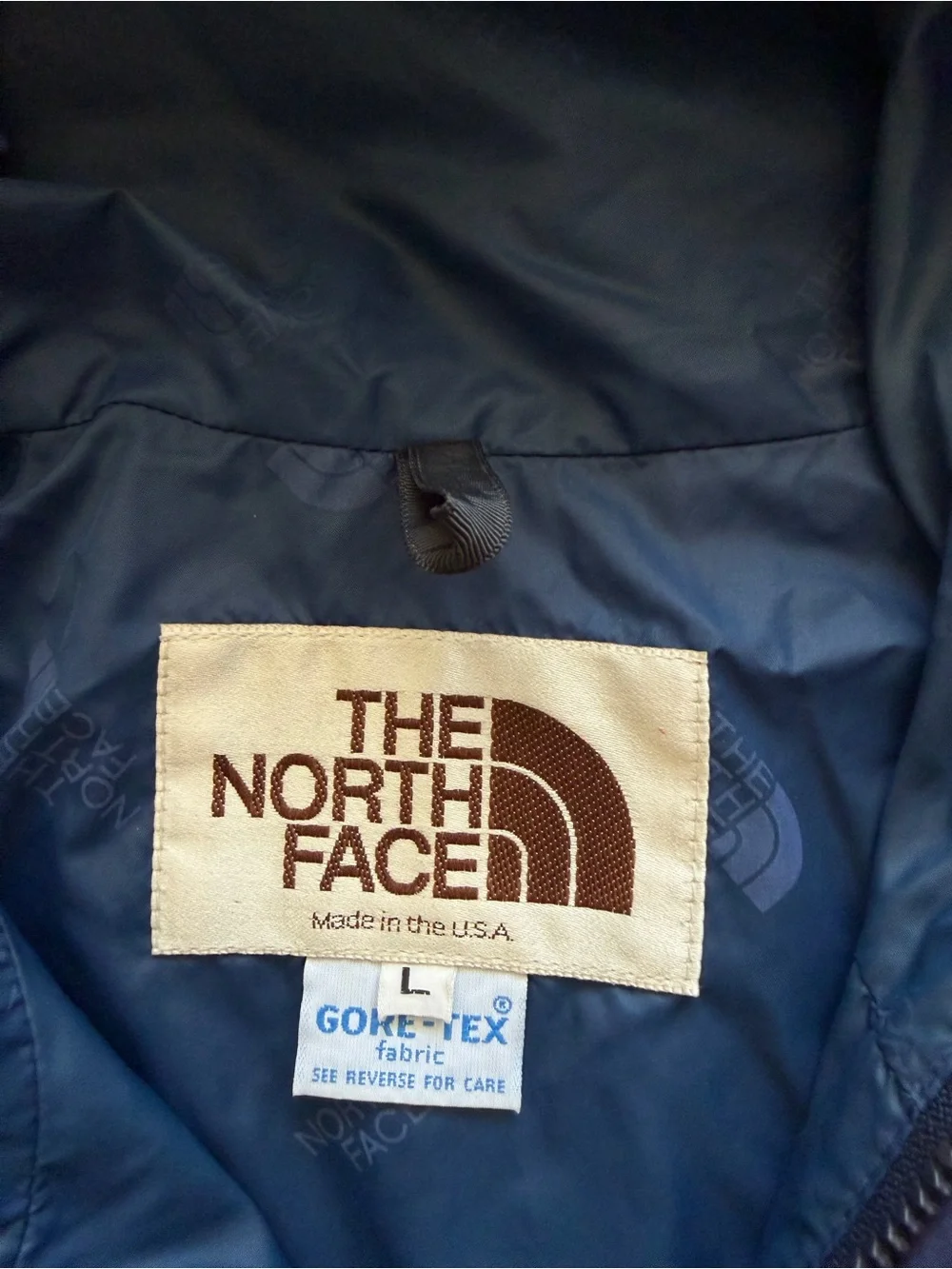 Vintage The North Face Gore-Tex Rain Jacket Mens Large Blue Hooded Made in USA